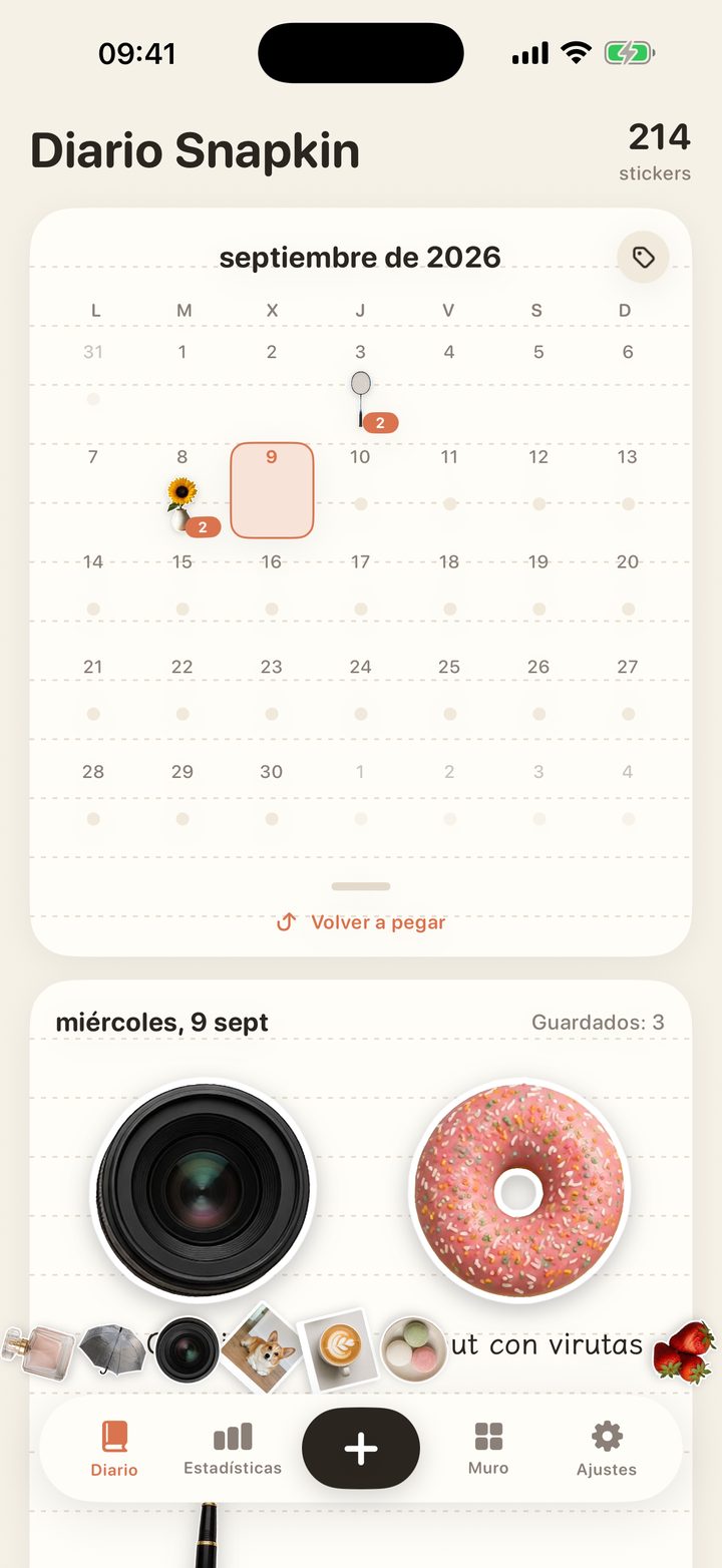 Los stickers caen del calendario