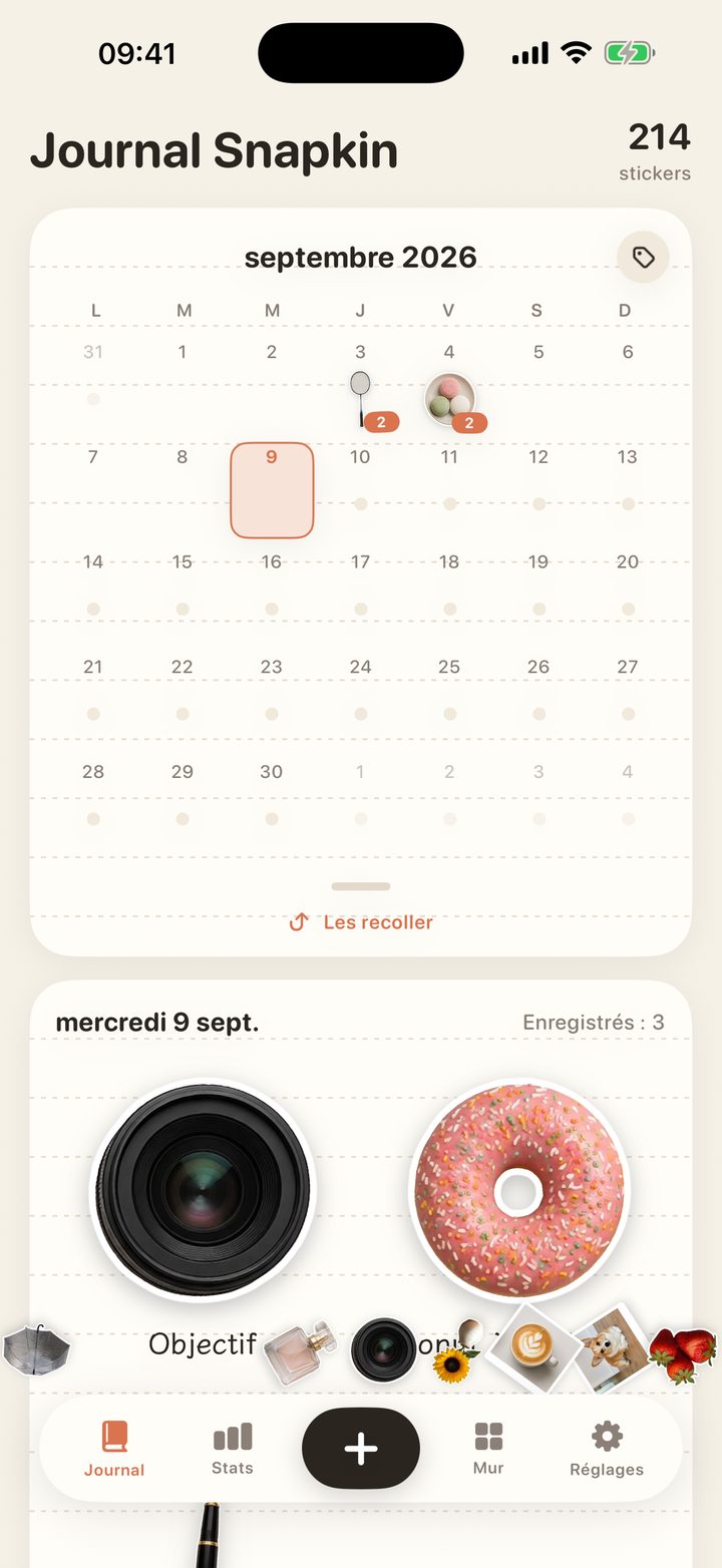 Les stickers tombent du calendrier